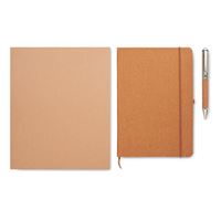 SET NOTEBOOK A5 e PENNA IN PELLE RICICLATA
